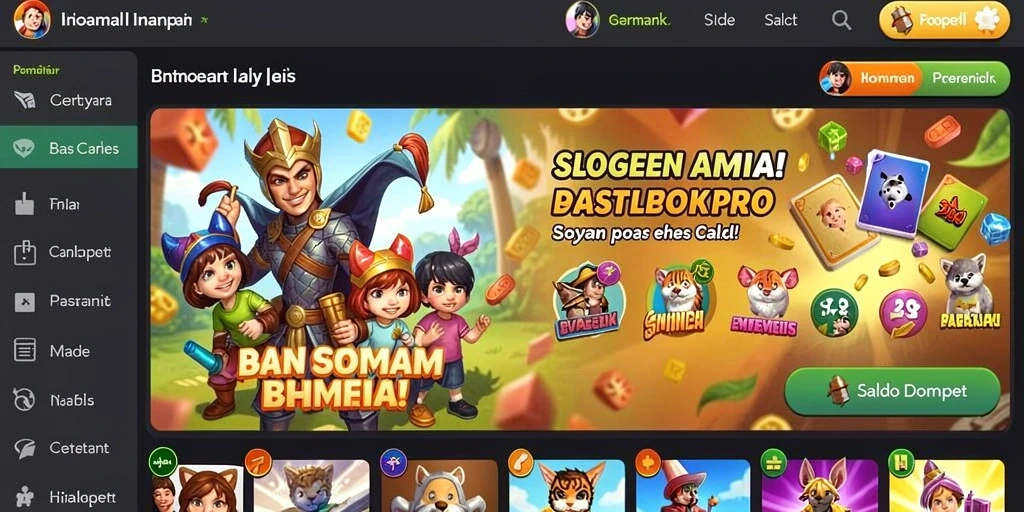 Tampilan awal permainan yang menarik dan intuitif.